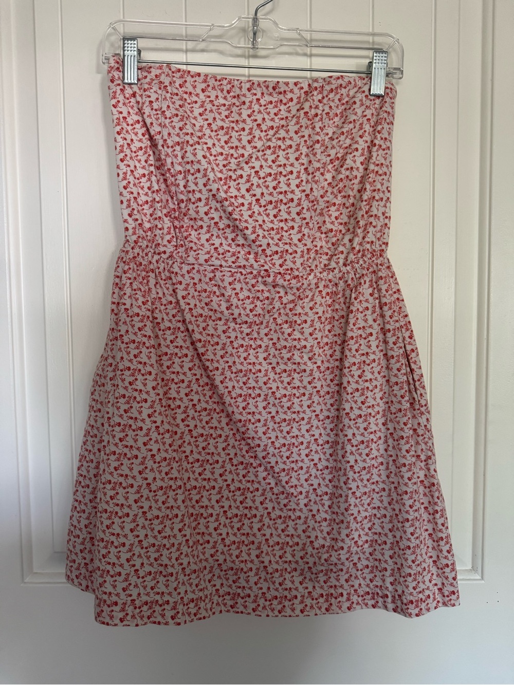Strapless Pink Floral A-Line Skirt